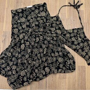 Two Piece Co-ord Set Top Skirt Small